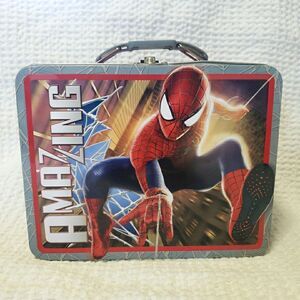 2014 Marvel Amazing Spider-Man 2 Kids Tin Lunch Box or Carry All Tin Tote
